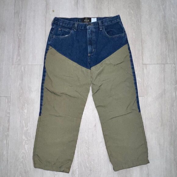 Redhead 3049 Field Pant Indigo Denim Dark Wash / Beige Canvas Men's 34x30 - Picture 1 of 6
